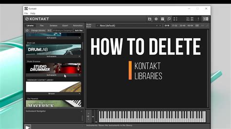 Check out this helpful article from Native Instruments to make your Kontakt library visible again. . How to remove kontakt library from native access